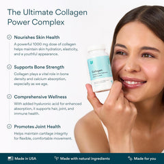 BetterVits Collagen Complex with Hyaluronic Acid & Turmeric 60 Capsules | Skin, Joint & Bone Support
