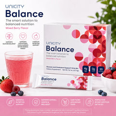 Unicity Balance Mixed Berry Drink Mix 30 Stick Packs | Daily Nutritional Drink Mix