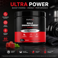 StallionX Male Enhancement Gummies 60 Gummies | Men's Daily Wellness Supplement