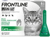 FRONTLINE Plus Flea & Tick Treatment for Cats & Ferrets 6 Pipettes fragrance