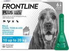 FRONTLINE Plus Flea & Tick Treatment for Medium Dogs 10–20kg | 6 Pipettes fragrance
