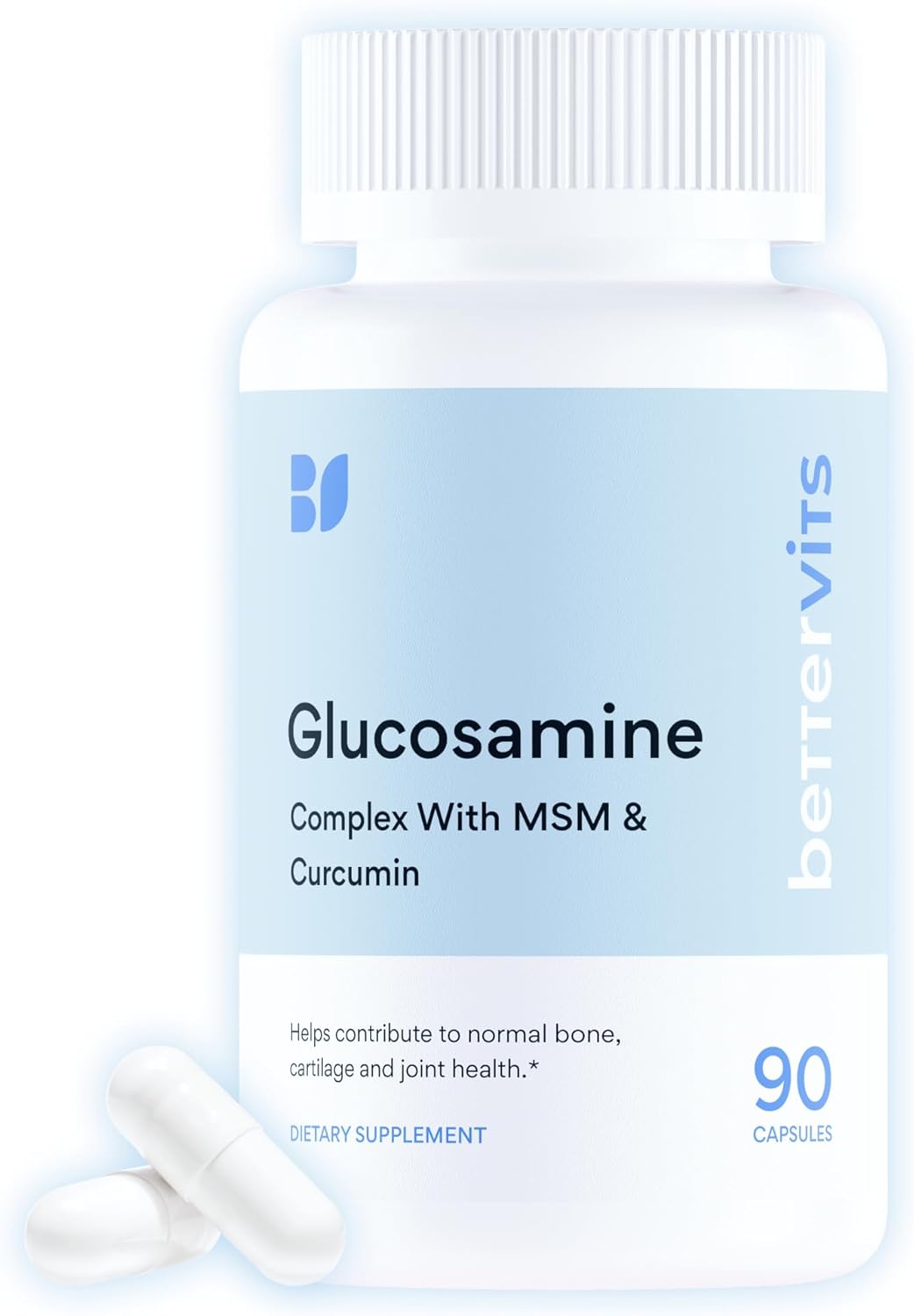 Bettervits Glucosamine Complex with MSM & Turmeric 90 Capsules | Joint Support Supplement