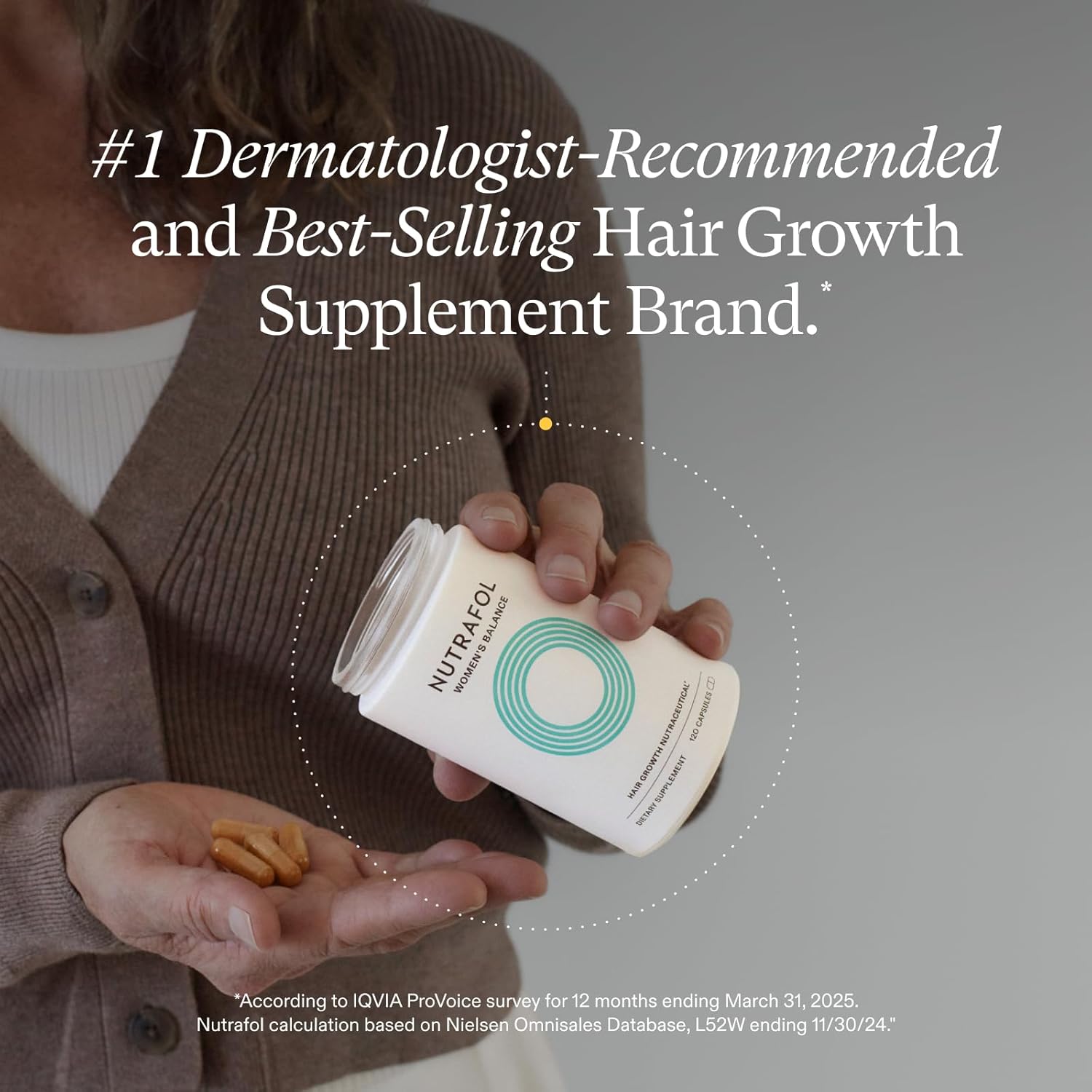 Nutrafol Women Hair Growth Supplement 120 Capsules | Women's Hair Wellness Formula