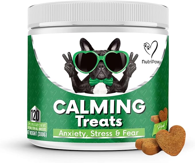 NutriPaw Calming Treats for Dogs | Natural Anxiety & Stress Relief Chews