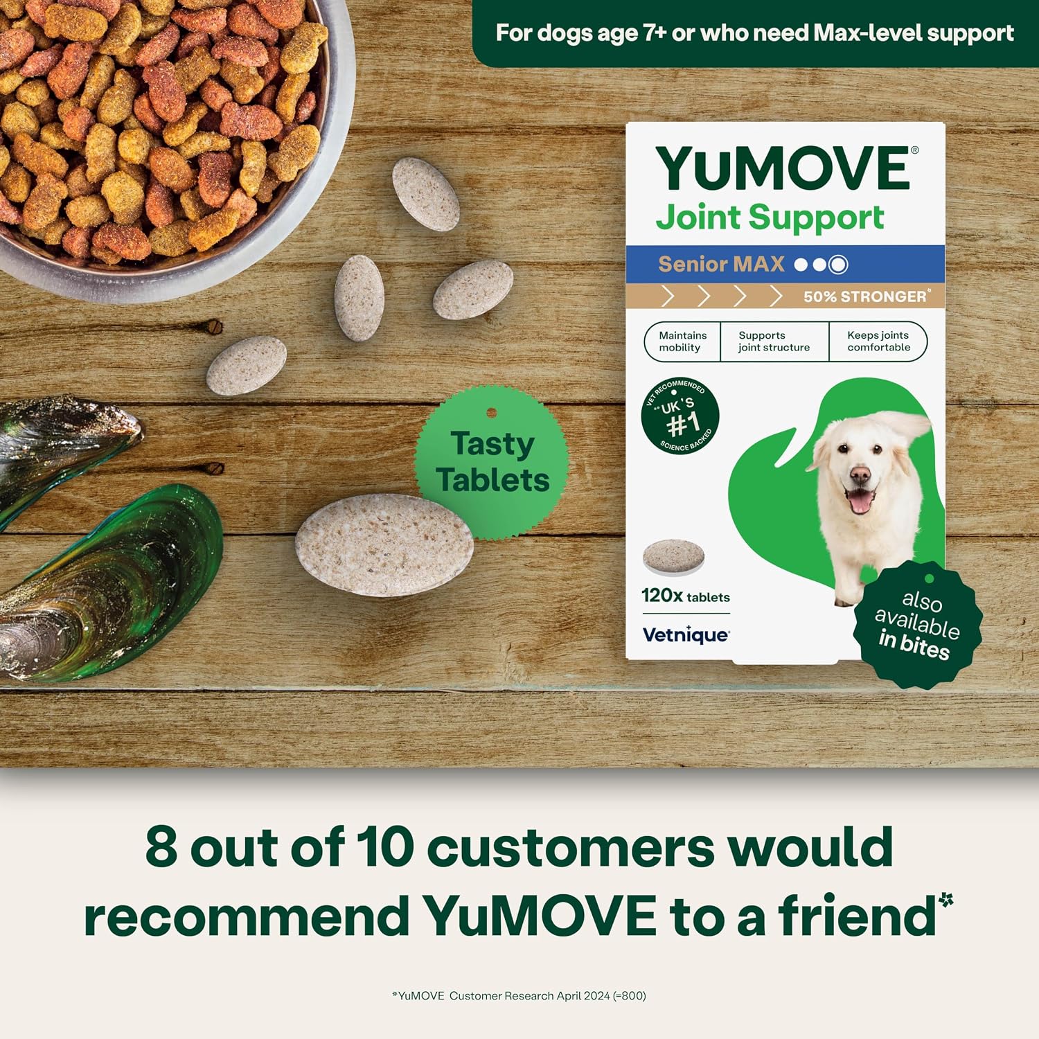 YuMOVE Senior Maximum Strength Joint Supplement 120 Tablets | Advanced Hip & Joint Support