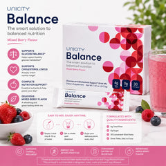 Unicity Balance Mixed Berry Drink Mix 30 Stick Packs | Daily Nutritional Drink Mix