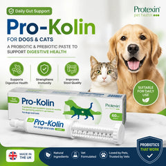 Protexin Pro-Kolin Paste for Dogs & Cats 60ml | Digestive Support & Probiotic Supplement