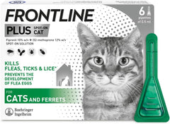 FRONTLINE Plus Flea & Tick Treatment for Cats & Ferrets 6 Pipettes fragrance
