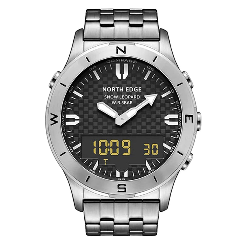 NORTH EDGE Snow Leopard Outdoor Watch – Barometer, Altimeter & 50M Waterproof fragrance