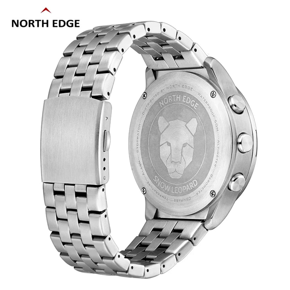 NORTH EDGE Snow Leopard Outdoor Watch – Barometer, Altimeter & 50M Waterproof fragrance