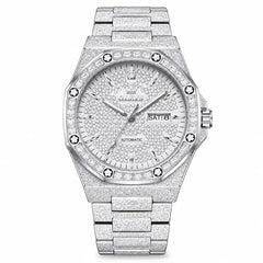 OLEVS 9803 Luxury Full Diamond Automatic Mechanical Watch for Men – Waterproof Stainless Steel Business Wristwatch fragrance