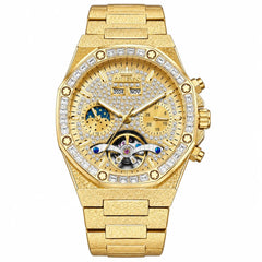 OLEVS Luxury Automatic Mechanical Watch for Men – Waterproof Diamond Dial Stainless Steel Business Wrist Watch fragrance